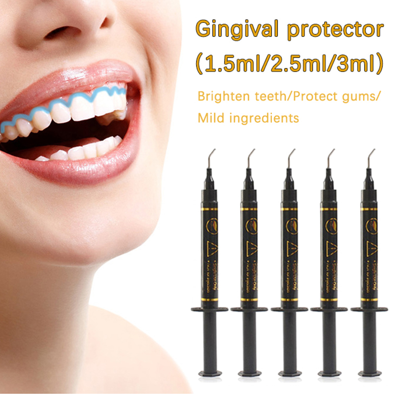 Teeth Whitening Gel Syringes - 1.5/2.5/3ML Dental Syringe Gum Protector Gel