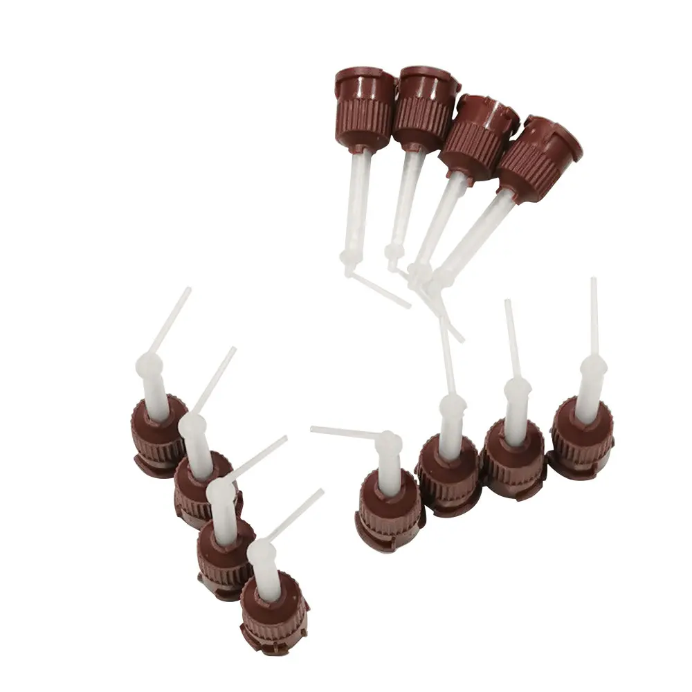 Teeth Whitening Gel Syringes - 100pcs Brown Mixing Tips Dental Materials