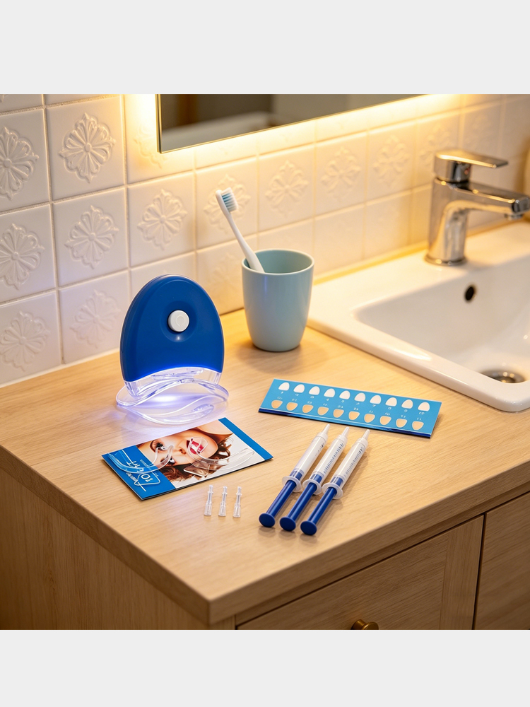 Teeth Whitening Gel Syringes - Glorysmile Teeth Kit - LED Light,