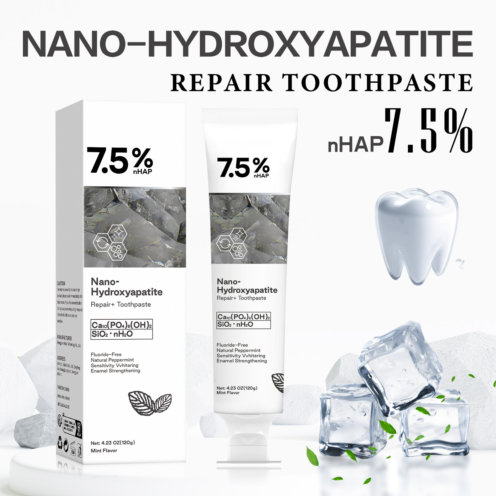 Nano Hydroxyapatite Toothpaste - огляд і ціна Teeth Whitening With Hydrogen Peroxide