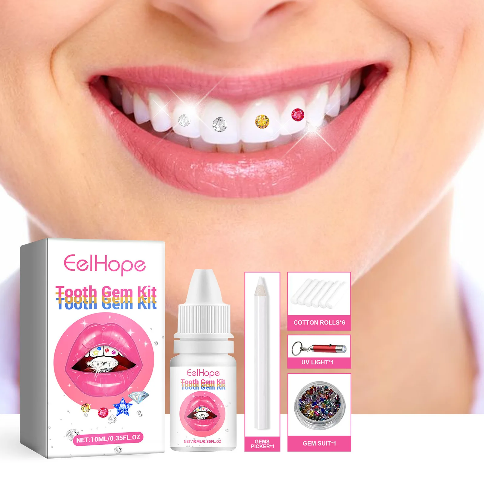 Tooth Jewelry Kit DIY Clear Pr - огляд і ціна Teeth Whitening Free