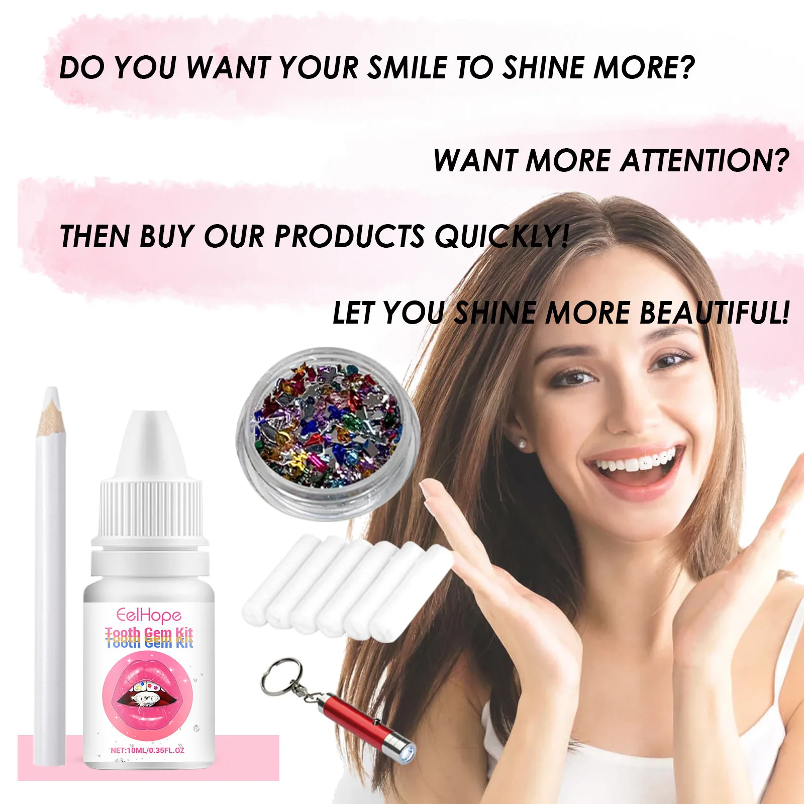 Tooth Jewelry Kit DIY Clear Pr - огляд і ціна Teeth Whitening Free