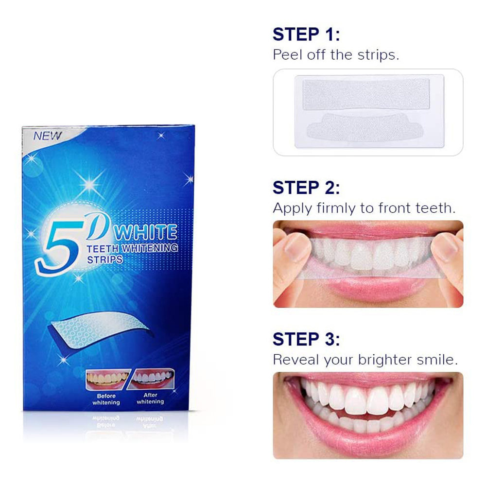 5D White Teeth Whitening Strip - огляд і ціна Teeth Whitening With Hydrogen Peroxide