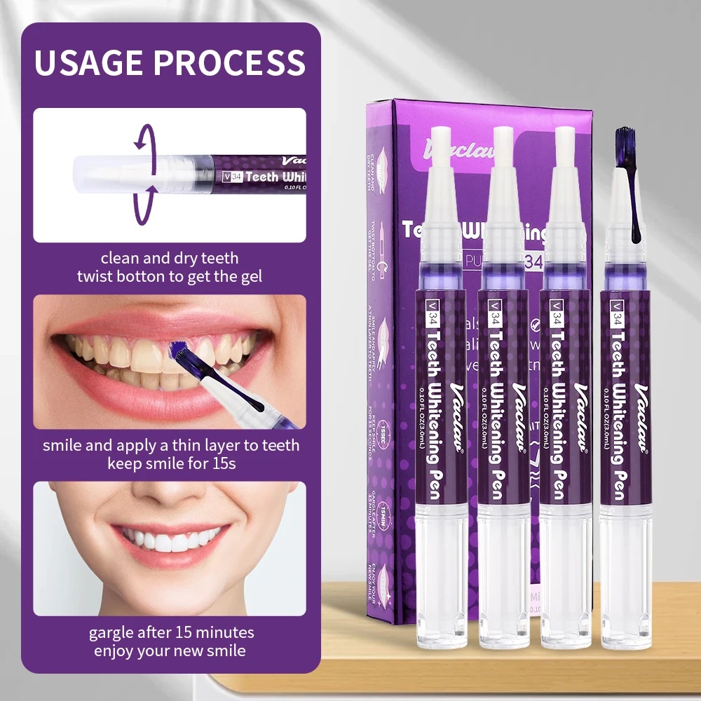 Vaclav V34 Purple teeth whiten - огляд і ціна Teeth Whitening With Hydrogen Peroxide